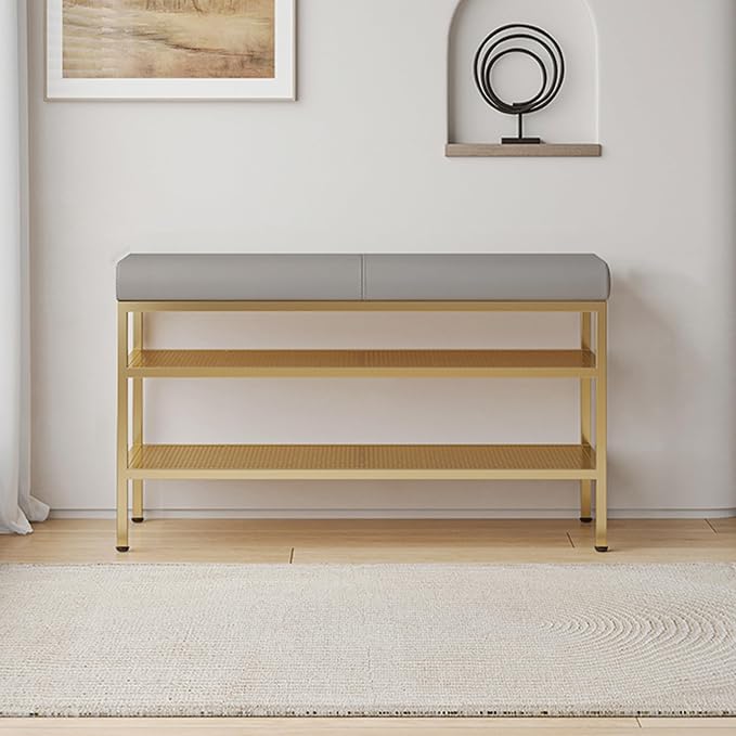 Shoe Rack Bench For Entryway/Closet,Storage Ottoman,Storage Bench,Shoe Organizer,Shoe Cabinet,Entryway Bench/Ottoman With Shoe Storage and Seating,for Living Room,Bedroom End of Bed,Installation Free