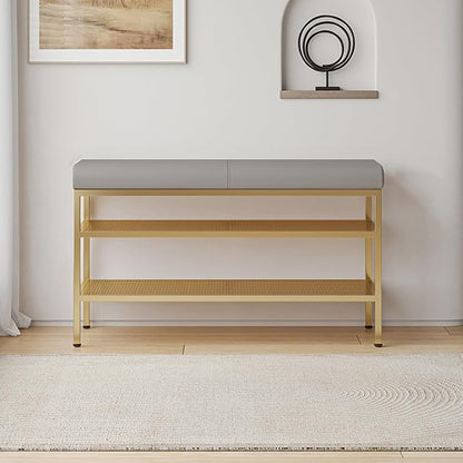Shoe Rack Bench For Entryway/Closet,Storage Ottoman,Storage Bench,Shoe Organizer,Shoe Cabinet,Entryway Bench/Ottoman With Shoe Storage and Seating,for Living Room,Bedroom End of Bed,Installation Free