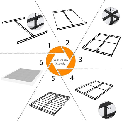 DORITRON 8 Inch Full Box Spring, 3000lbs Heavy Duty Box Spring Full Size Bed Base Metal Mattress Foundation, Easy Assembly, Noise Free