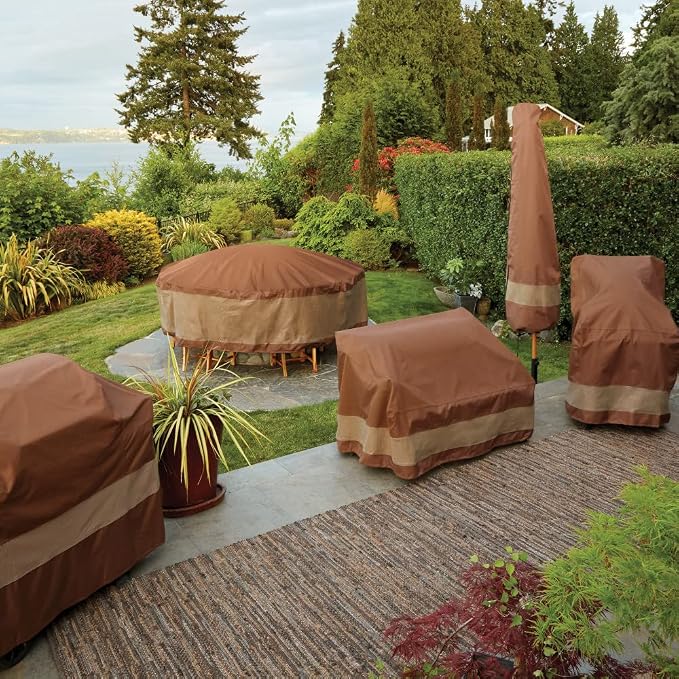 DUCKCOVERS Ultimate Waterproof 52 Inch Round Fire Pit Cover, Outdoor Firepit Cover