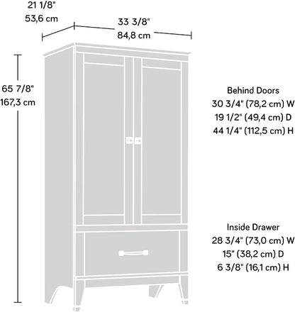 Sauder Carson Forge Armoire, Washington Cherry finish