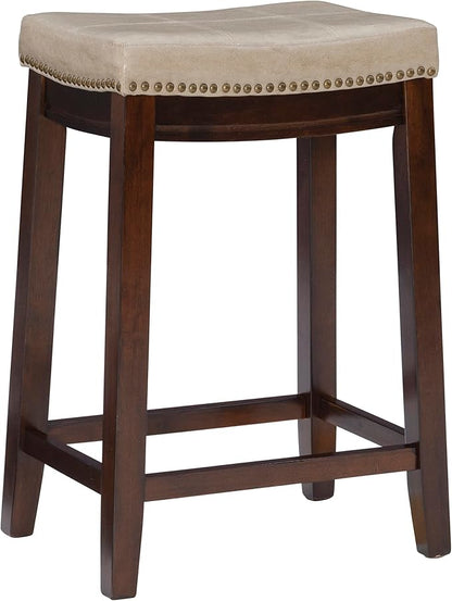 Linon Backless Counter Stool, Brown