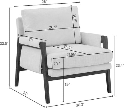 Roundhill Furniture Kelly Mid-Century Modern Accent Armchair, Blue