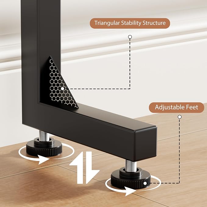 GRLEAF 2 Pack Adjustable Height Narrow Console Table with Power Outlets, 78.7" Long Sofa Table with Charging Station Behind Couch Table Entryway Table for Living Room and Hallway – Rustic Brown
