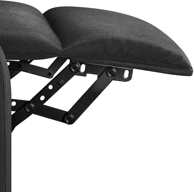 Topeakmart Fabric Recliner Sofa Push Back Recliner Chair Adjustable Modern Single Reclining Chair Upholstered Sofa with Pocket Spring Living Room Bedroom Home Theater Matte Black