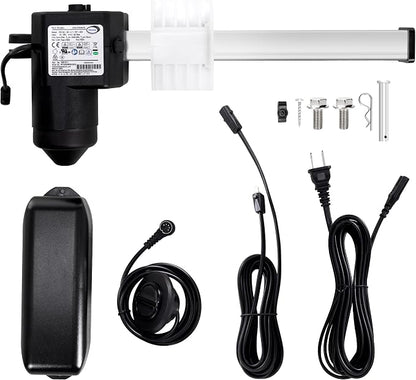 Fromann Limoss 451011 Motor (MD140-02-L1-157-204) Actuator Replacement Kit with Power Supply, Cables and Switch Control for Recliner Sofa Chair