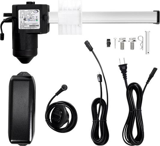 Fromann Limoss 451011 Motor (MD140-02-L1-157-204) Actuator Replacement Kit with Power Supply, Cables and Switch Control for Recliner Sofa Chair
