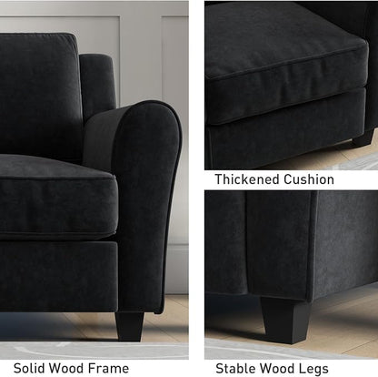 Bonzy Home 58" Loveseat Couches for Living Room, 2 Seater Modern Comfy Love Seat with Thick Cushion for Small Space Home Apartment Office Studio