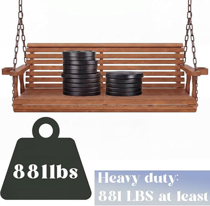 Heavy Duty Porch Swing Hanging Chain Kit (2 Pack) 1500 Lbs Capacity, up to 8 ft Length- Rustproof Zinc-Plated, 6 Quick Links & 2 Y-Chain Assemblies(Bronze,Better Rust Protection)