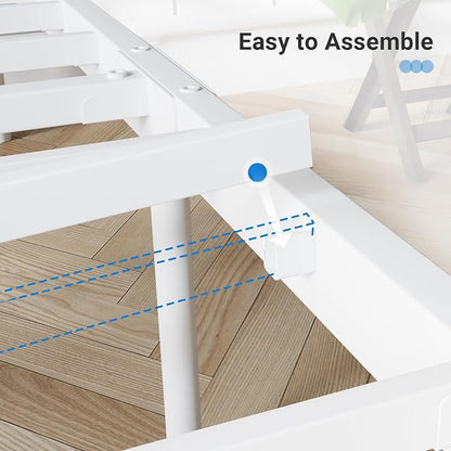 Avenco Metal Platform Bed Frame Queen Size with Classical Headboard and Footboard, 14 Inch, Under Bed Storage, Strong Metal Slats Support, Mattress Foundation, No Box Spring Needed