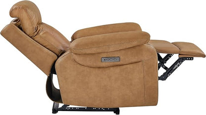 KISLOT Power Recliner Chair Wall Hugger Recliner with Adjustable Headrest and Footrest Dual Motor Electric Faux Leather Reclining Sofa with USB/Type-C Charging for RV Living Room Bedroom