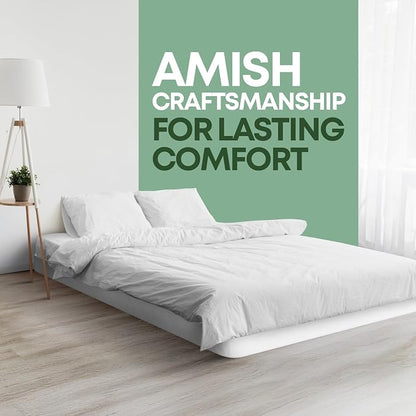 Greaton, 4.5” King Box Spring Only for King Size Bed – Amish-Made in The USA – Solid Wood Mattress Foundation with Stable & Quiet Support – Flat-Packed & Easy Assembly