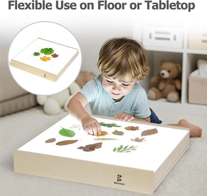 3-in-1 Versatile LED Sensory Light Table w/Storage for Kids - Preschool, Classroom & Playroom | Sensory Learning & Educational Play