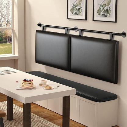 BSHOMGI Queen Headboard Only, Wall Mounted Hanging Upholstered Bed Head Board Sturdy and Durable Solid Wood Bed headboard, Fabric Headboards Adjustable(Black, Queen)