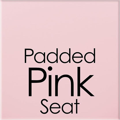 Lavish Home Folding Stool - Set of 2 Counter Height Bar Stools – 24-Inch Backless Folding Chairs with 225lb Capacity for Kitchen, Rec Room, or Game Room (Pink)