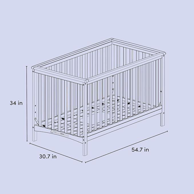 Storkcraft Hillcrest 4-in-1 Convertible Crib (Black) - Converts to Daybed, Toddler Bed, and Full-Size Bed, Fits Standard Full-Size Crib Mattress, Adjustable Mattress Support Base