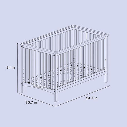 Storkcraft Hillcrest 4-in-1 Convertible Crib (Black) - Converts to Daybed, Toddler Bed, and Full-Size Bed, Fits Standard Full-Size Crib Mattress, Adjustable Mattress Support Base