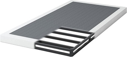NHODIR Twin XL Box Spring Mattress Foundation, 3 Inch Low Profile | Heavy Duty Metal, Fabric Cover, Easy Assembly, Non-Slip & Noise-Free