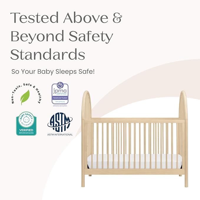 Delta Children Cannon 4-in-1 Convertible Crib - Converts from Baby Crib to Toddler Bed, Daybed and Sofa Bed, Fits Standard Full-Size Crib Mattress, Natural Sandstone