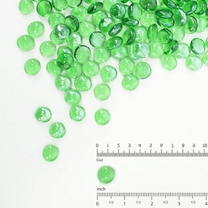 Fire Glass 5 Pound Green Glass Beads for Fire Pit 1/2 inch Tempered Glass Rocks