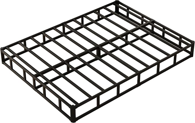 Maenizi 9 Inch Full Size Box Spring, Heavy Duty Metal Box Spring Bed Base with Fabric Cover, Mattress Foundation, Easy Assembly, Noise Free, Black