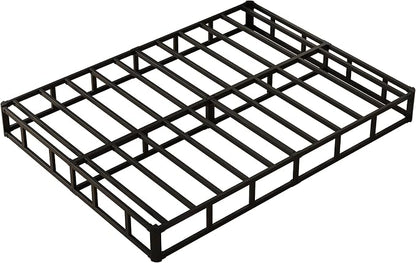 Maenizi 9 Inch Full Size Box Spring, Heavy Duty Metal Box Spring Bed Base with Fabric Cover, Mattress Foundation, Easy Assembly, Noise Free, Black