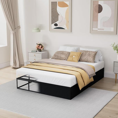 Tyndall 10 Inch Full Size Box Spring, Heavy Duty Metal Box Spring for Full Bed Mattress Foundation with Fabric Cover, Noise-Free, Non Slip, Easy Assembly