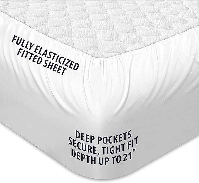 COONP King Mattress Topper, Extra Thick Pillowtop, Cooling Plush Mattress Pad Cover Cotton Top Bed Topper Protector with 8-21 Inch Deep Pocket