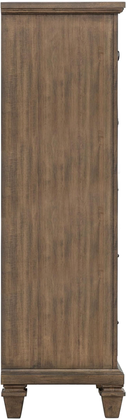New Classic Furniture Mariana 5-Piece Wood Queen Bedroom Set, Vintage Mocha