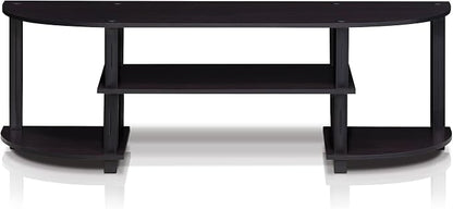 Furinno Turn-S-Tube Wide TV Entertainment Center, Dark Walnut