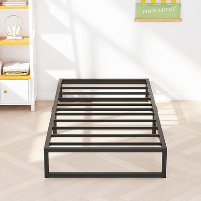 Richwanone 10 Inch Twin XL Bed Frames Metal Platform Bed, Black | XL Twin Bed Frame, Mattress Foundation with Steel Slat Support, No Box Spring Needed, Easy Assembly