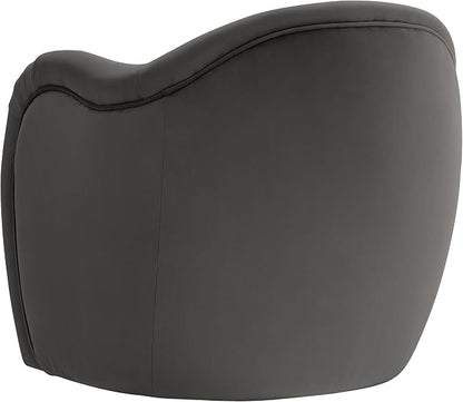 Modway Compose Barrel Chair with Performance Velvet Fabric in Storm Gray – Upholstered Accent Armchair with Curved Backrest – Cozy Lounge Chair for Reading – Round Comfy Single Sofa Club Chair