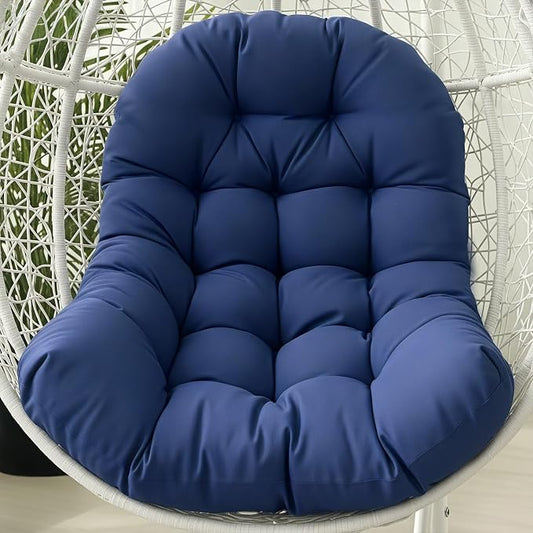 Egg Chair Cushion Replacement Outdoor Hanging Chair Cushion for Patio Furiture Hammock Swing Cushion 47x35x6 Inches (Blue)