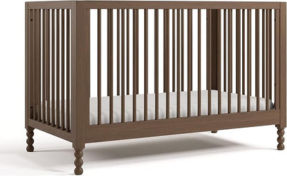 Storkcraft Rio 5-in-1 Convertible Crib and Toddler Guardrail – GREENGUARD Gold Certified, Toddler Bed Conversion Kit Included, Fits Baby Crib Mattress, Converts to Full Bed (Hazelnut)