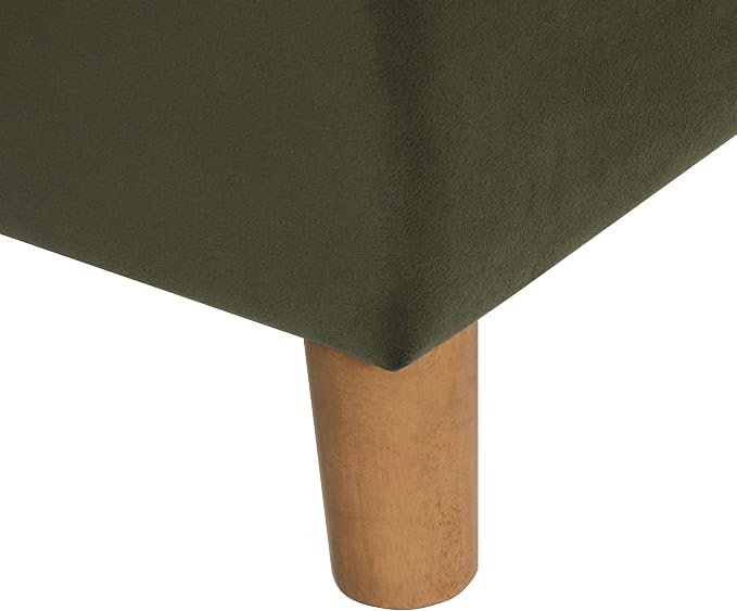 HomePop 24" Dinah Collection Storage Ottoman - Loden Green Velvet
