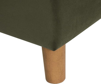 HomePop 24" Dinah Collection Storage Ottoman - Loden Green Velvet