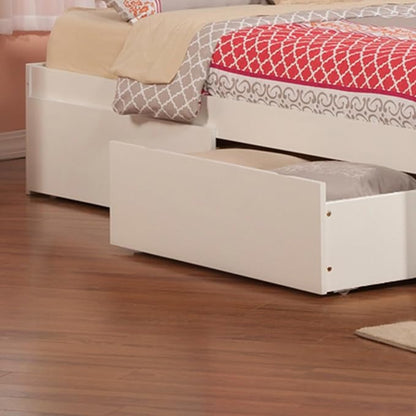 AFI, Concord Queen Platform Bed with Footboard & Storage Drawers, White