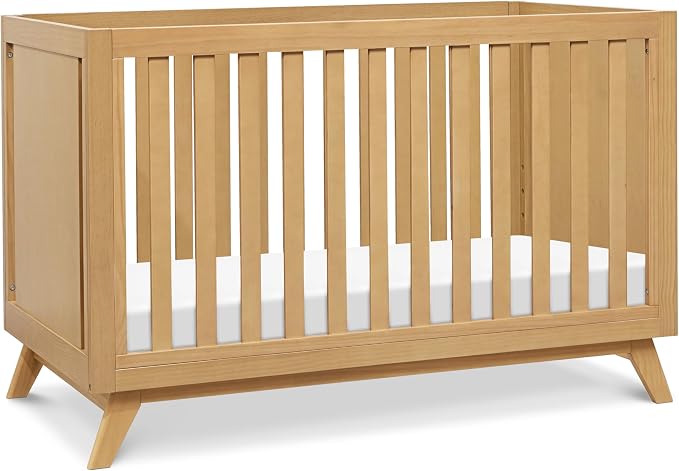 Davinci Otto 3-in-1 Convertible Baby Crib, GREENGUARD Certified, Honey | Converts to Toddler Bed & Daybed, 4 Adjustable Mattress Heights - Toddler Conversion Kit Sold Separately, Easy to Assemble