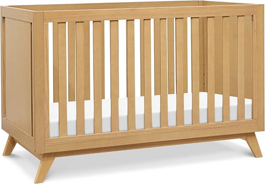 Davinci Otto 3-in-1 Convertible Baby Crib, GREENGUARD Certified, Honey | Converts to Toddler Bed & Daybed, 4 Adjustable Mattress Heights - Toddler Conversion Kit Sold Separately, Easy to Assemble