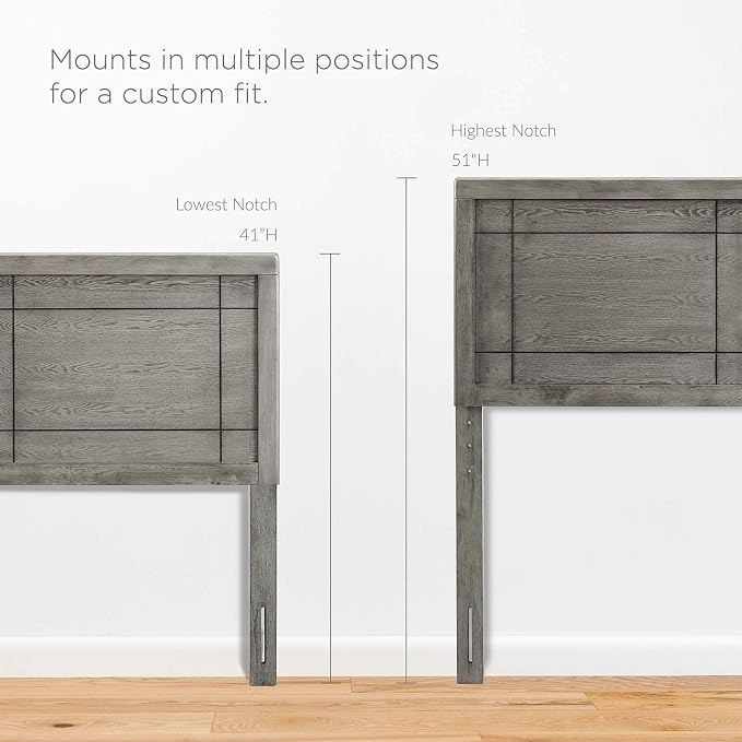 Modway MOD-6220-GRY Archie Twin Wood Headboard, Gray