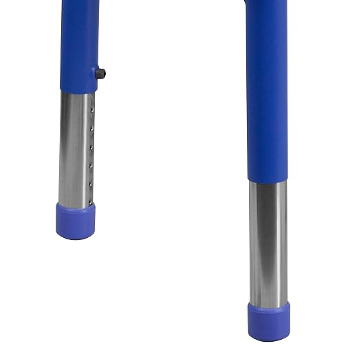 EMMA + OLIVER 21.875x26.625 Blue Plastic Height Adjustable Activity Table
