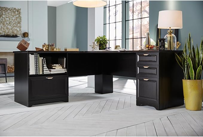 Realspace® Magellan Performance 71"W L-Shape Corner Desk, Espresso