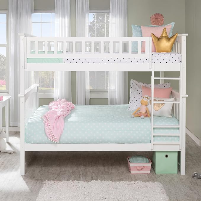 AFI, Columbia Ladder Bunk Bed Full Over Full, White