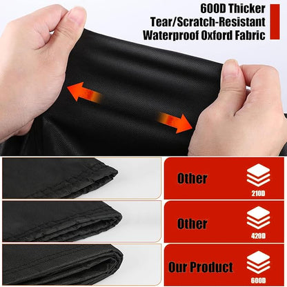 Fire Pit Cover Rectangular 36 Inch 600D,Cover for Rectangular Fire Pit with Grill ,Outdoor Waterproof Firepit Cover - 36 X 27 X 24 Inch