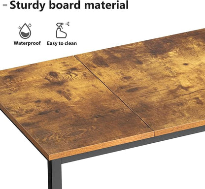 DlandHome 71 inches X-Large Computer Desk, Composite Wood Board, Decent and Steady Home Office Desk/Workstation/Table,23.6 Wide, Retro