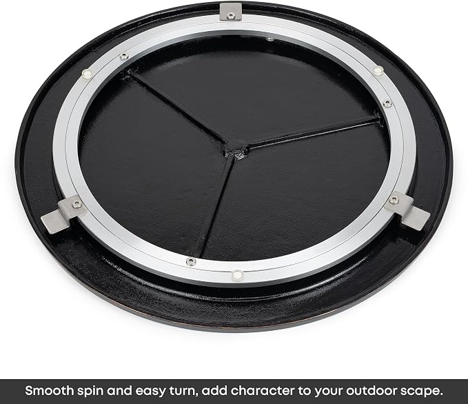 Stanbroil Cast Aluminum Fire Pit Lid, Rust-Free Lid for Outside Fire Pit or Table, Lazy Susan for Agio and TK Classics