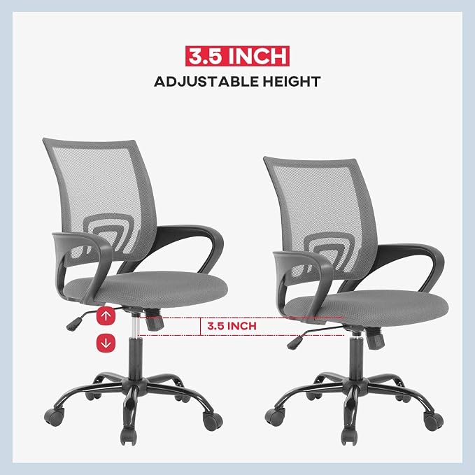 Office Chair Desk Chair Computer Chair Ergonomic Executive Swivel Rolling Task Chair for Back Support,2 Pack