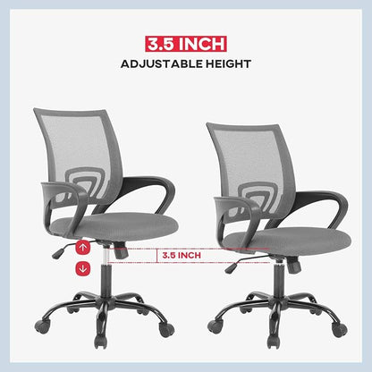 Office Chair Desk Chair Computer Chair Ergonomic Executive Swivel Rolling Task Chair for Back Support,2 Pack
