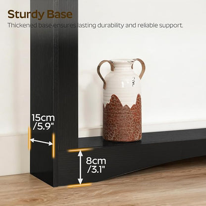 YATINEY Narrow Console Table, 5.9'' Thin Entryway Table, Behind Couch Table for Small Spaces, Small Farmhouse Hallway Table, for Living Room, Hallway, Foyer, Black CT19BK