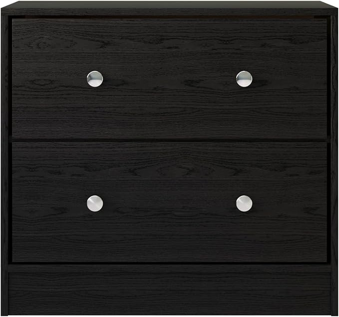 HOME DESIGN Altoona 3-Piece Bedroom Set with Dresser and Two Nightstands, Black